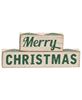 Picture of Plaid Merry Christmas Wooden Blocks, 2/Set