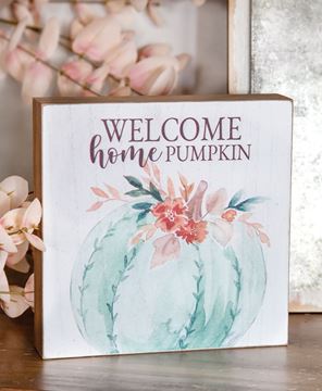Picture of Welcome Home Pumpkin Box Sign