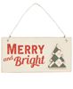Picture of Plaid Christmas Tree Word Ornaments, 3/Set