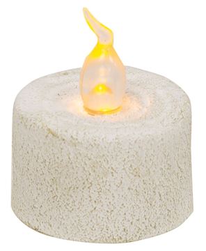 Picture of White Textured Timer Votive