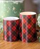 Picture of Red Plaid Timer Pillar, 3" x 4"