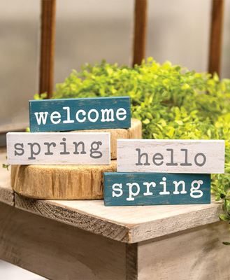 Picture of Hello/Welcome/Spring Mini Block, 4 Asstd.