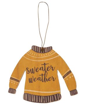 Picture of Fall Sweater Wooden Ornaments, 3/Set