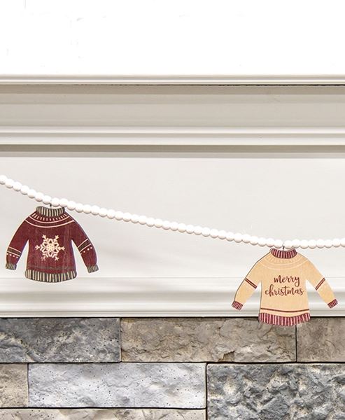 Picture of Wooden Christmas Sweaters Beaded Garland