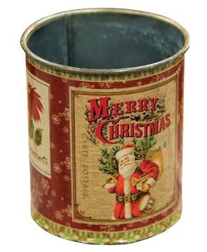 Picture of Vintage Santa Metal Can