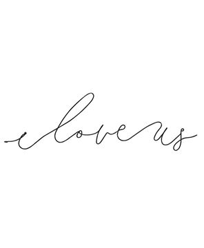Picture of I Love Us Wire Script Wall Words