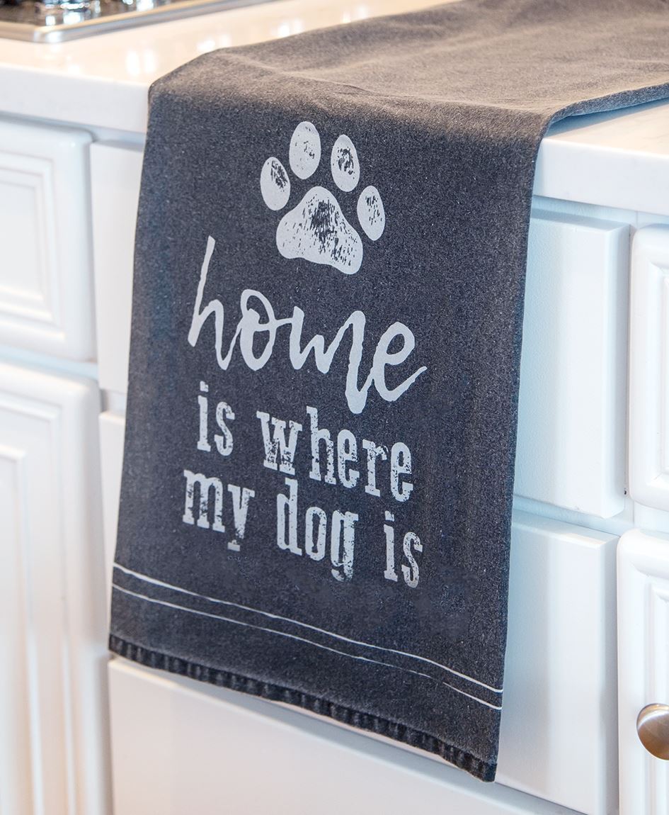 Kitchen Towel I JUST WANT TO BE A STAY AT HOME DOG MOM 15" X 25"  100% Cotton