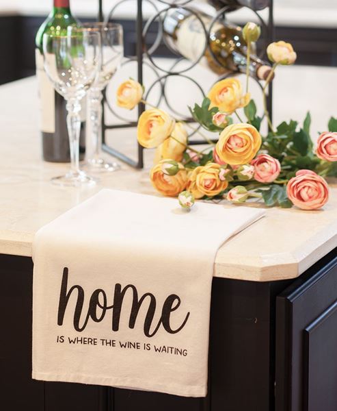 Picture of Home Is Where The Wine Is Waiting Dish Towel