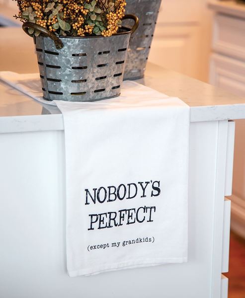 Picture of Nobody's Perfect Except My Grandkids Dish Towel