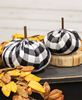 Picture of Black & White Buffalo Check Stuffed Pumpkin 6.5"