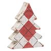 Picture of Distressed Wooden Plaid Christmas Trees, 2/Set