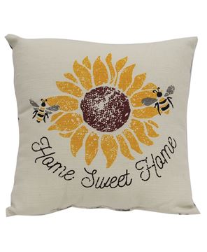 Picture of Home Sweet Home Bees & Sunflower Pillow