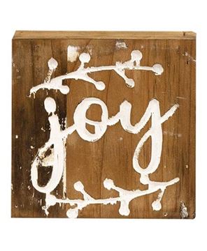 Picture of Joy Natural Wood Sign