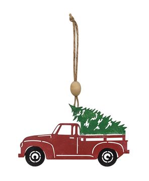 Picture of Christmas Truck Iron Ornament