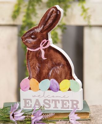 Picture of Welcome Easter Chunky Chocolate Bunny Sitter