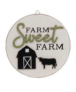 Picture of Farm Sweet Farm Round Easel Sign