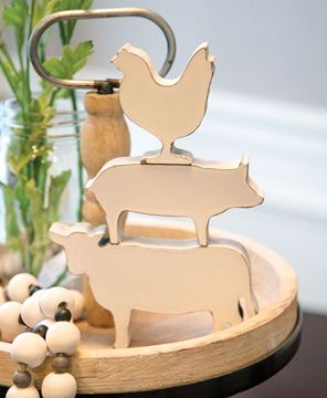 Picture of Shabby Chic Farm Animal Stacking Sitters, 3/Set