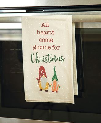Picture of All Hearts Come Gnome Dish Towel