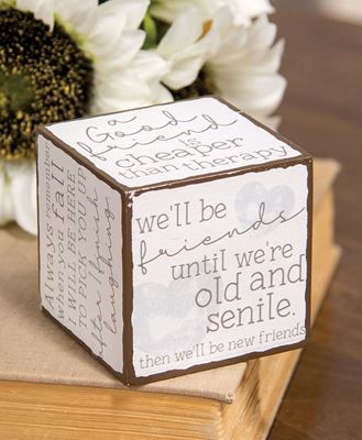 Picture of Best Friends Sayings Cube