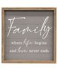 Picture of Our Family Slat-Look Framed Sign, 3 Asstd.