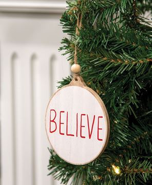 Picture of Believe Wooden Ornament