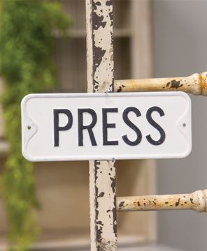 Picture of Press Farmhouse Metal Sign