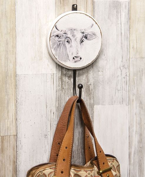 Col House Designs - Wholesale Wooden Farmhouse Cow Wall Hook