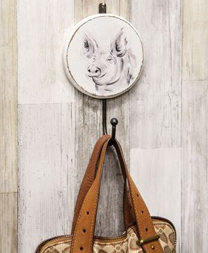 Picture of Wooden Farmhouse Pig Wall Hook