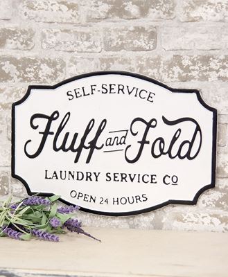 Picture of Fluff And Fold Laundry Co. Farmhouse Metal Sign