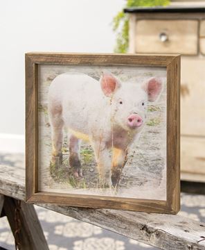 Picture of Pasture Pig Framed Print, Wood Frame
