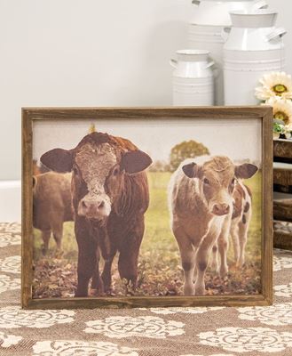 Picture of Pasture Cows Framed Print, Wood Frame