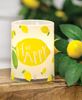 Picture of Be Happy Lemon Timer Pillar 3" x 4"