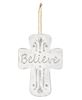 Picture of Believe Distressed Metal Cross Ornament