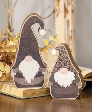 Picture of Cheetah Chunky Gnome Sitters, 2/Set
