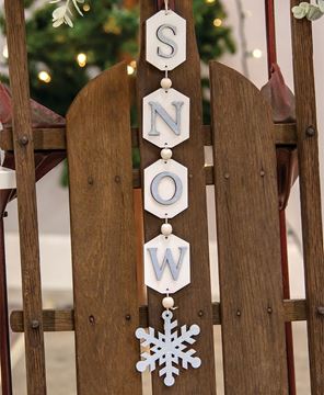 Picture of Vertical Snow Tag Garland