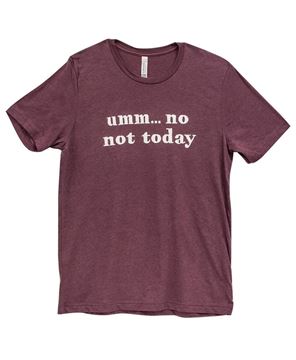 Picture of Umm No Not Today T-Shirt, Heather Maroon XXL