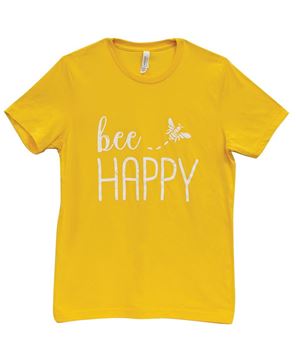 Picture of Bee Happy T-Shirt, Heather Yellow Gold