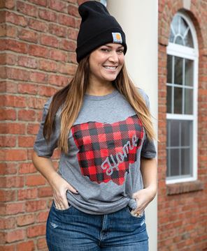 Picture of Ohio Buffalo Check T-Shirt, Heather Graphite XXL