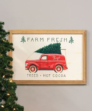 Picture of Village Toys Farm Fresh Christmas Trees Wood Sign