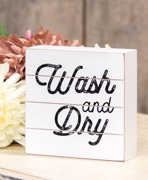 Picture of Wash and Dry Shiplap Box Sign