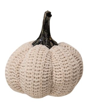 Picture of Cream Knit Pumpkin Small