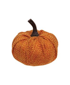 Picture of Orange Burlap Pumpkins 2.25", 4/Pack