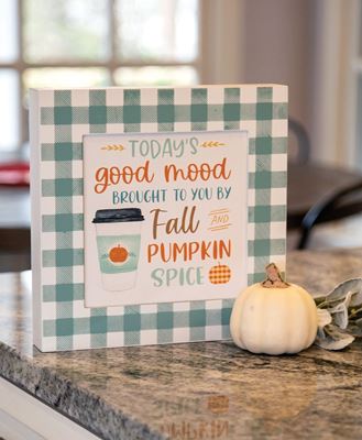 Picture of Today's Good Mood Pumpkin Spice Box Sign