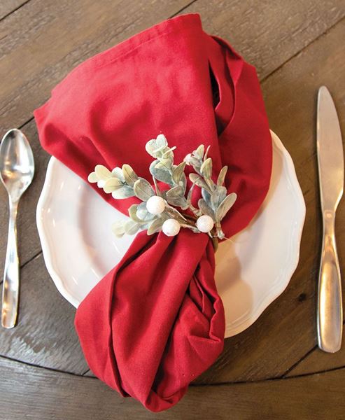 Picture of Holiday Ombre Boxwood & Berry Napkin Ring