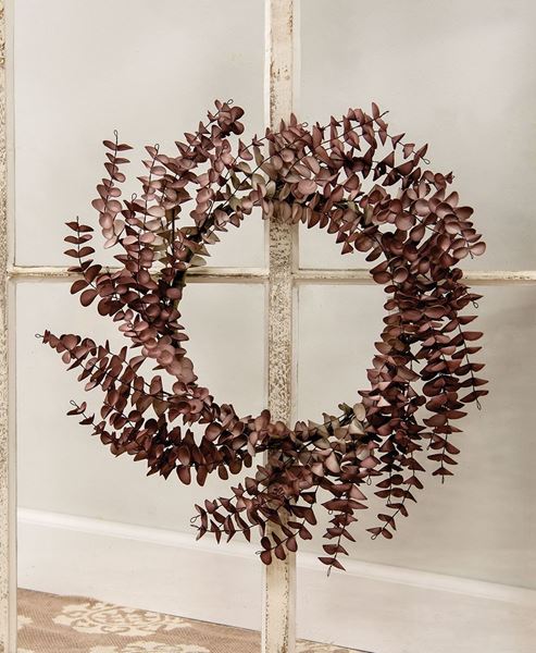 Picture of Burgundy Fall Ombre Eucalyptus Leaf Wreath
