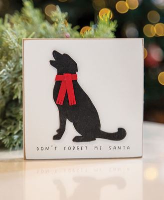 Picture of Don't Forget Me Santa Dog Block
