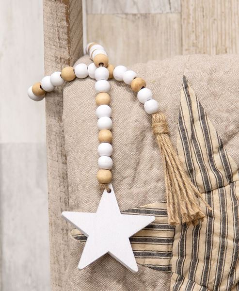 Picture of White Star Bead Garland