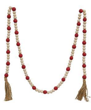 Picture of Red & Natural Bead Garland, 5ft