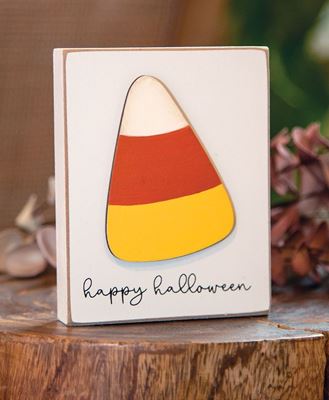 Picture of Happy Halloween Candy Corn Block