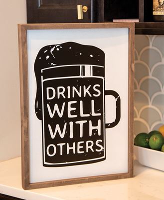 Picture of Drinks Well With Others Framed Sign